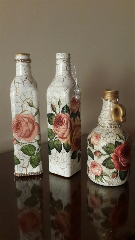 Decoupage Bottles Decoraci N De Botellas Botellas Decoradas