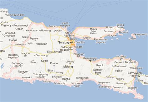 Indonesia Map Jawa Timur