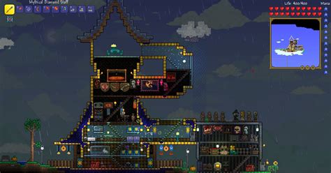 WIP House on Floating Island : r/Terraria