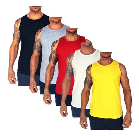 Kit 5 Camisetas Regata Masculina Para Revender Atacado Malha Frete grátis