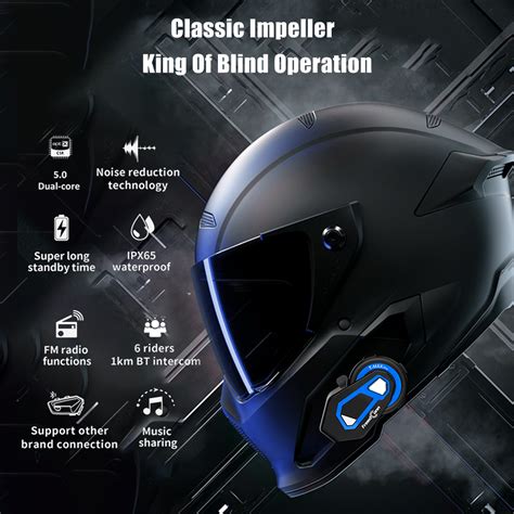 Freedconn T Max Pro Motorcycle Helmet Bluetooth Intercom Hifi Stereo