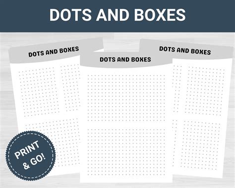 Dots and Boxes Dots and Boxes Printable Dots and Boxes - Etsy