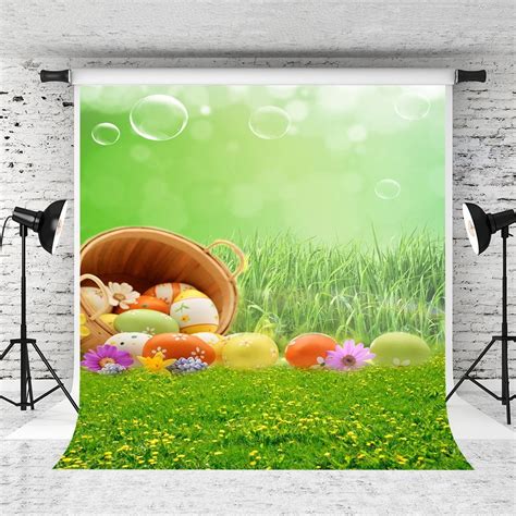 Mohome 5x7ft Photography Backdrop Easter Theme Spring Scenery