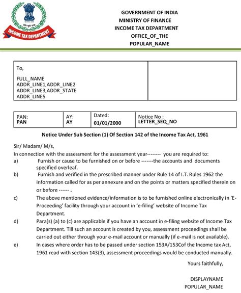 Notices Us 1421ii And Iii Of Income Tax Act 1961 In Revised Format