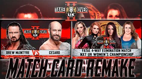 WWE NXT UK TAKEOVER BLACKPOOL 2 REMAKE MATCH CARD PSD Y PARTES BY Jika