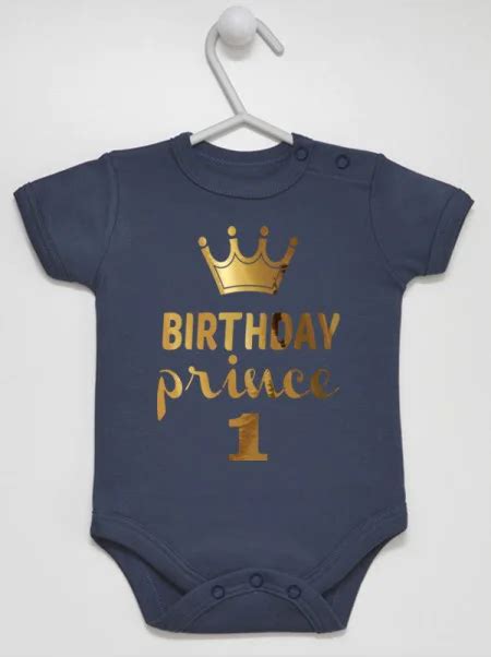 Birthday Prince Na Pierwsze Urodziny Body Dla Ch Opca Lene Pl