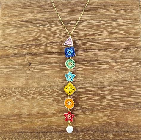 Collar 7 Chakras Formas Cuatro A Mano