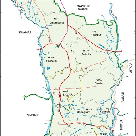 Sample Sites Of Savar A And Dhamrai Upazila B Download