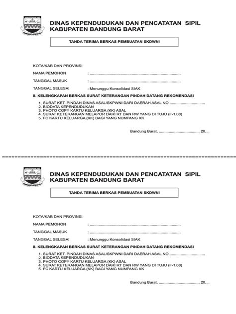 Tanda Terima Berkas Pembuatan Skdwnipdf Pdf