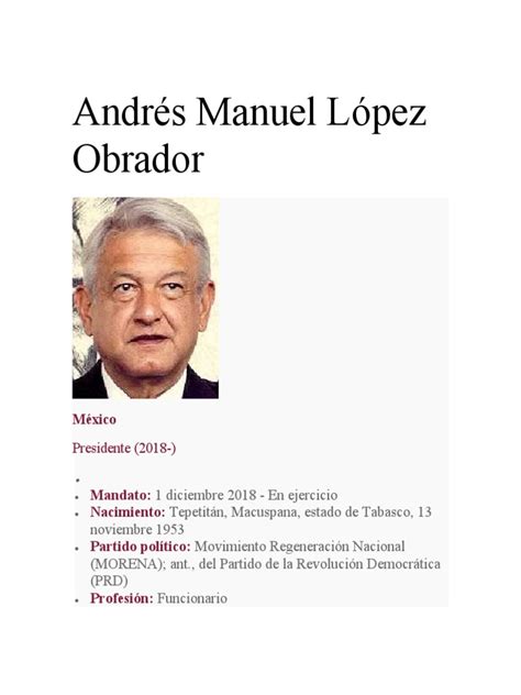 Biografía AMLO | PDF