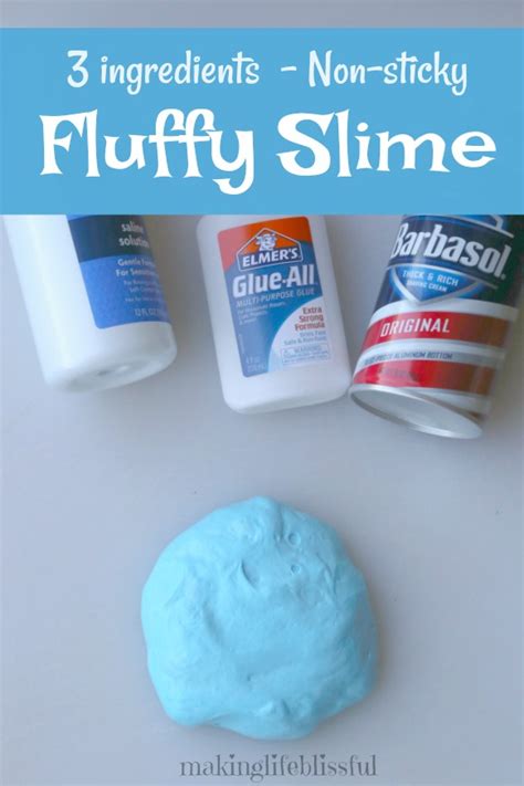 Printable Fluffy Slime Recipe