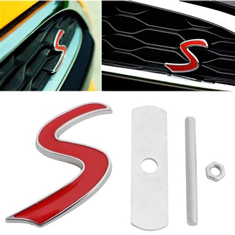 3d Metal S Front Grille Emblem Sticker For Mini Cooper R50 R52 R53 R56