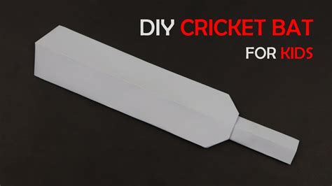 Diy Kids Crafts How To Make Easy Paper Bat For Kids Simple Cricket