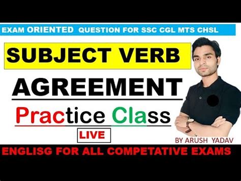 SUBJECT VERB AGREEMENT PRACTICE CLASS ERRORS SSC CGL CHSL MTS CPO