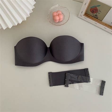 Frauen Sexy Trägerloser Bh Unsichtbar Push Up Bh Unterwäsche Nahtlos Ohne Büg ~ Ebay