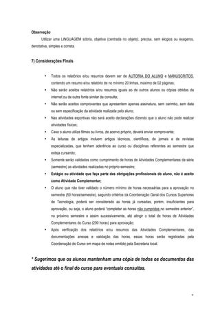 Manual Atividades Complementares Pdf