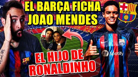 El BARÇA FICHA al HIJO de RONALDINHO JOAO MENDES SERÁ como SU PADRE