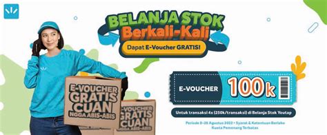 Transaksi Di Belanja Stok Portal Youtap Dapatkan Voucher Ribu