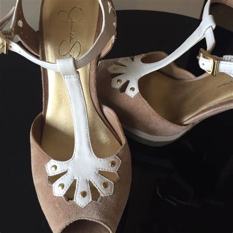 Jessica Simpson Shoes Jessica Simpson Nude Platform Suede Sandals Poshmark