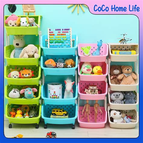 Home Assemble Moving Kitchen Storage Shelf Bathroom Rack Toy Snack