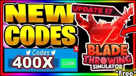 All New Codes Roblox Blade Throwing Simulator X Update Youtube