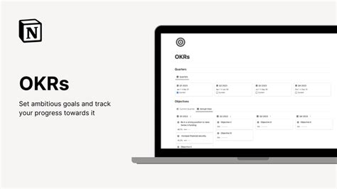 Notion OKRs Dashboard Notionland Template Gallery