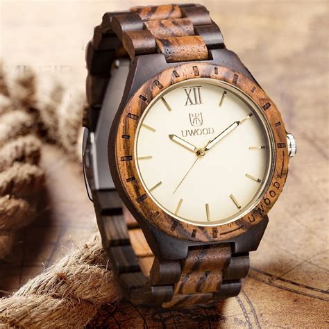 2018 wooden Wrist watch Wood Men Quartz Watch Roman Numeral Scales Casual Wooden Man watches ...