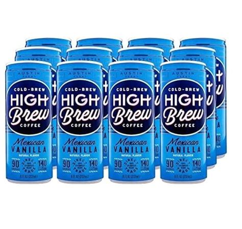 Amazon High Brew Coffee Cold Brew Mexican Vanilla 8 Fl Oz Can