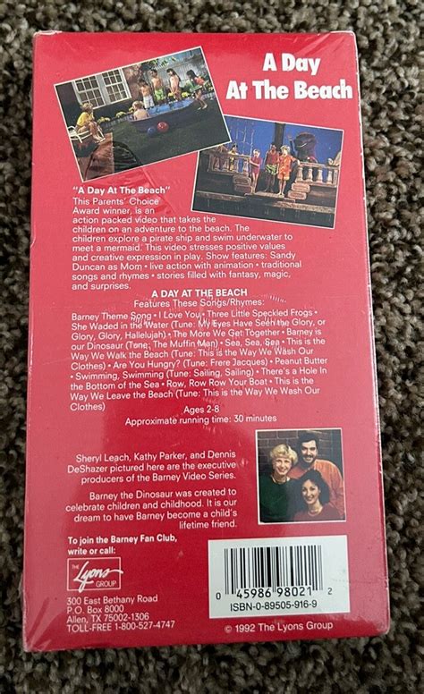 Barney - A Day at the Beach (VHS, 1989) for sale online | eBay
