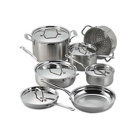 Cuisinart Multiclad Pro Cookware Set Stainless Steel 12 Pieces Mcp