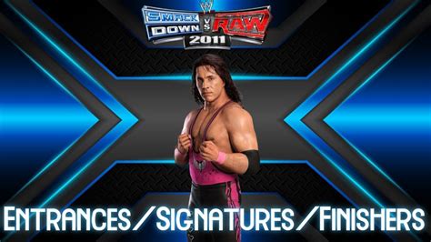 WWE Smackdown Vs Raw 2011 Entrances Signatures Finishers DLC Bret Hart