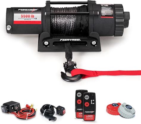 Fieryred Lbs Electric Winch V Towing Winch With Synthetic Rope