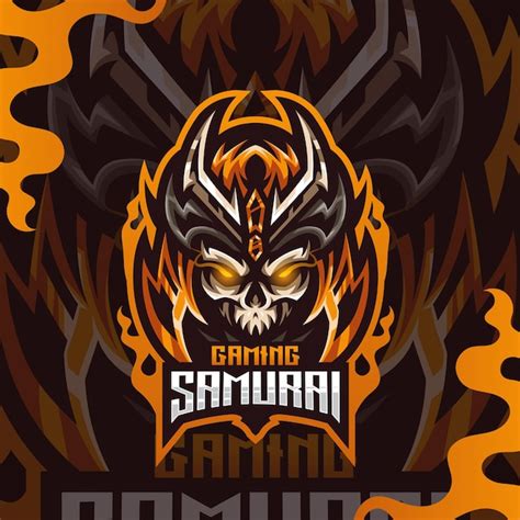 Modelo De Logotipo Do Mascote Samurai Premium Vector Vetor Premium