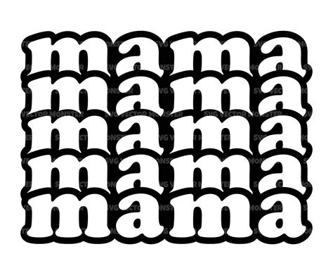 Mama Stacked SVG