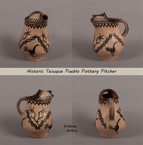 Tesuque Pueblo Southwest Indian Historic Pottery 26296 Adobe Gallery