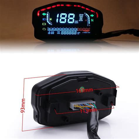 Universele Motorcycle Lcd Digitale Snelheidsmeter Vicedeal