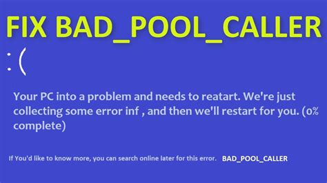 How To Fix Bad Pool Caller Bluescreen Error Windows 10 8 8 1 YouTube