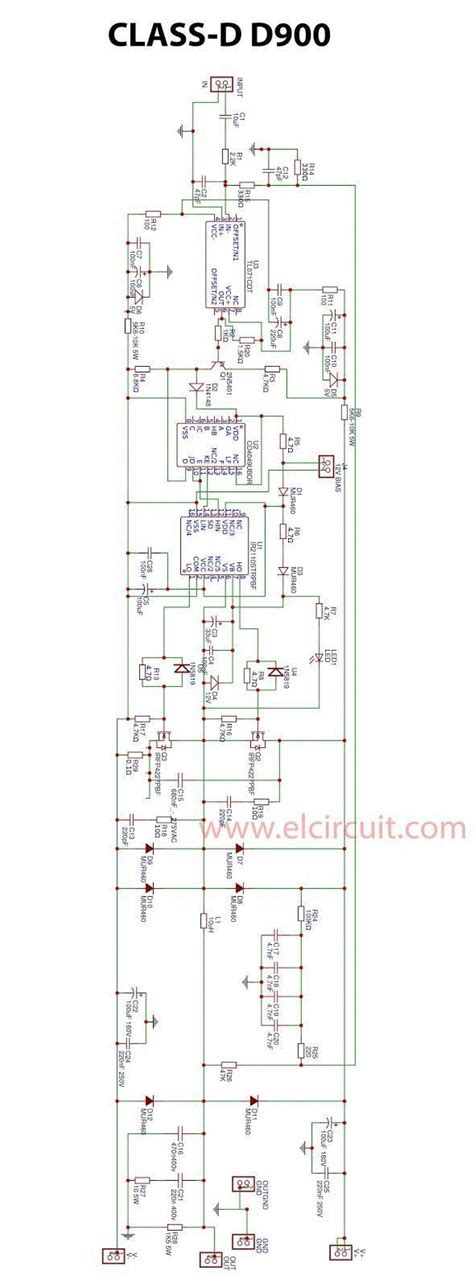 Class D Power Amplifier D900 Ir2110 Smd Electronic Circuit Class