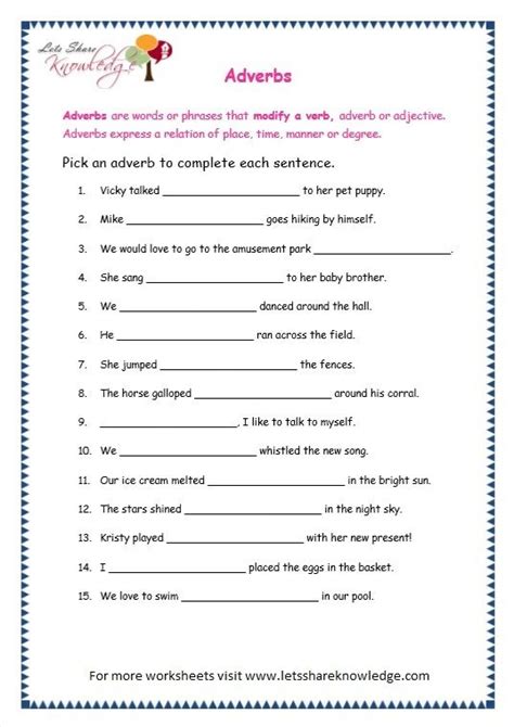 Adverb Alphabet Worksheet Adverbworksheets Net