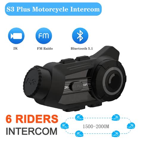 S Art Motosiklet Interkom K Hd Kamera Kask Bluetooth Video Kulakl K