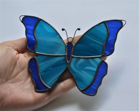 Stained Glass Butterfly Suncatcher Window Hangings Morpho Butterfly