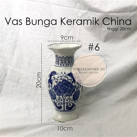 Jual Vas Bunga Keramik Porcelain China Putih Vas Imlek Cny Tinggi