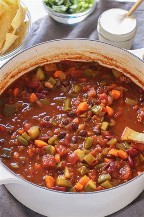 Vegan Three Bean Chili The Mostly Vegan