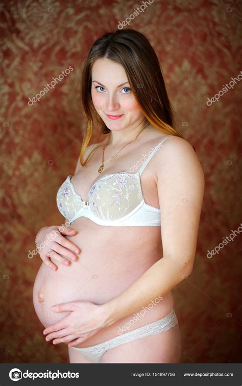 Beautiful Naked Pregnant Girl Stock Photo Fotosaga