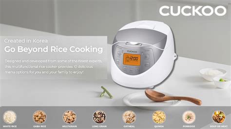 Cuckoo Cr F Cup Uncooked Micom Rice Cooker Menu Options