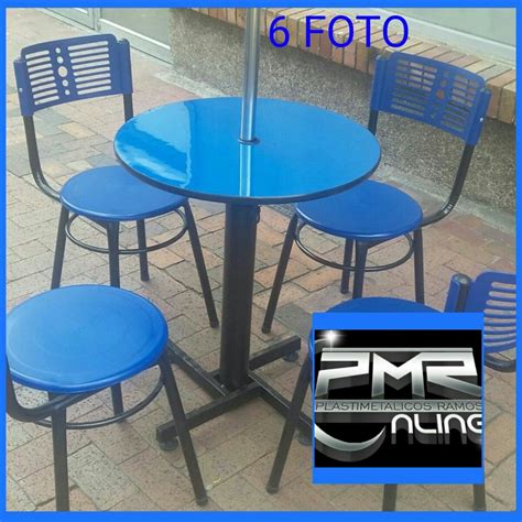 4 Sillas Karla Plastica Y Mesa Madera Para Restaurante Bar 100000