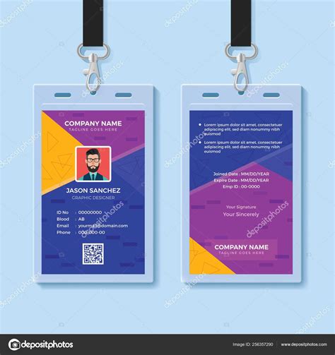 Modern Creative Id Card Design Template — Stock Vector Pertaining To