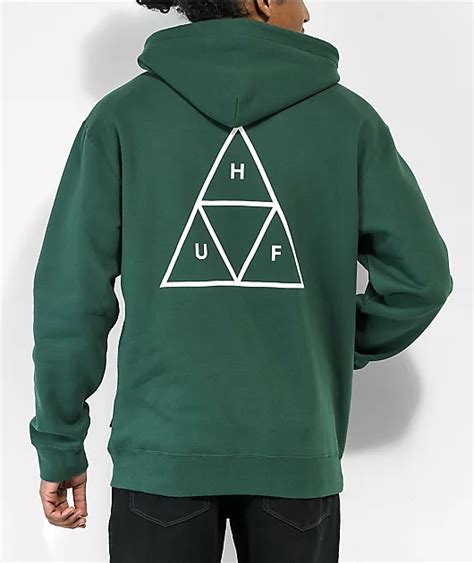 Huf Essentials Triangle Forest Green Hoodie