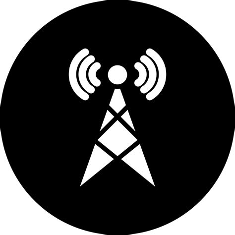 Radio Antenna Vector Icon Style 22614684 Vector Art At Vecteezy