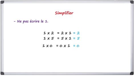 Simplifier une expression littérale YouTube